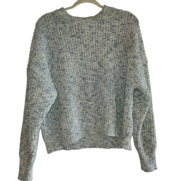 J. Crew Sweaters - J. Crew Light Blue & White Marled Women's Sweater Size L Warm Lagenlook Comfort